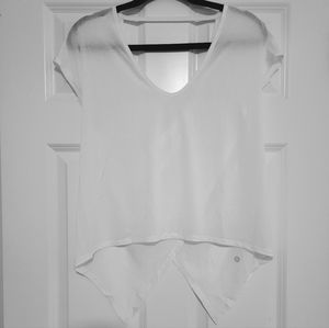 Lululemon Athletica White Tie Back Top